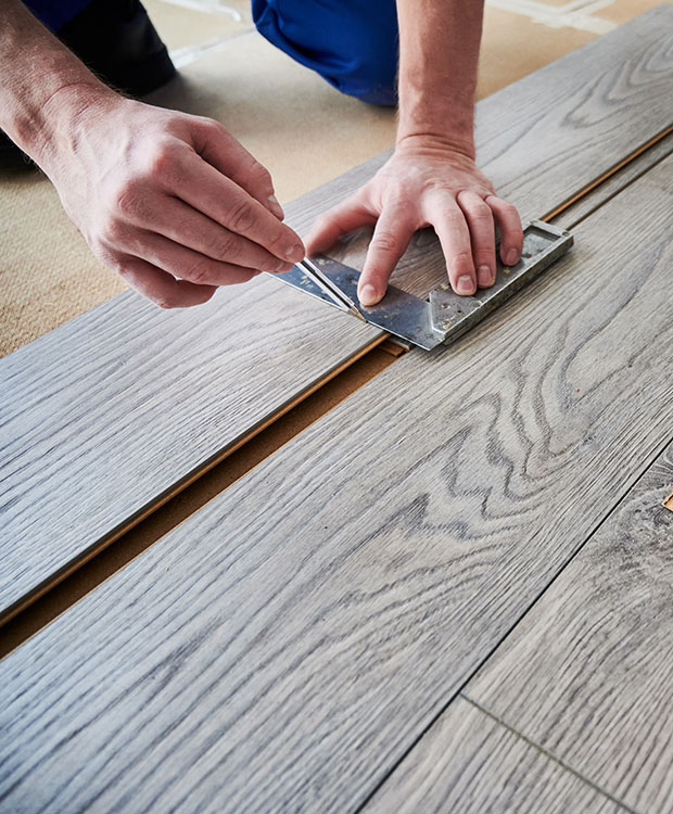 Laminate Floor being installed